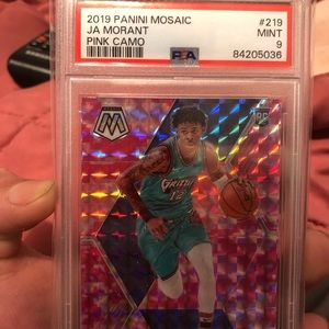 2019 Panini Mosaic Ja Morant 219 Pink Camo PSA MINT 9